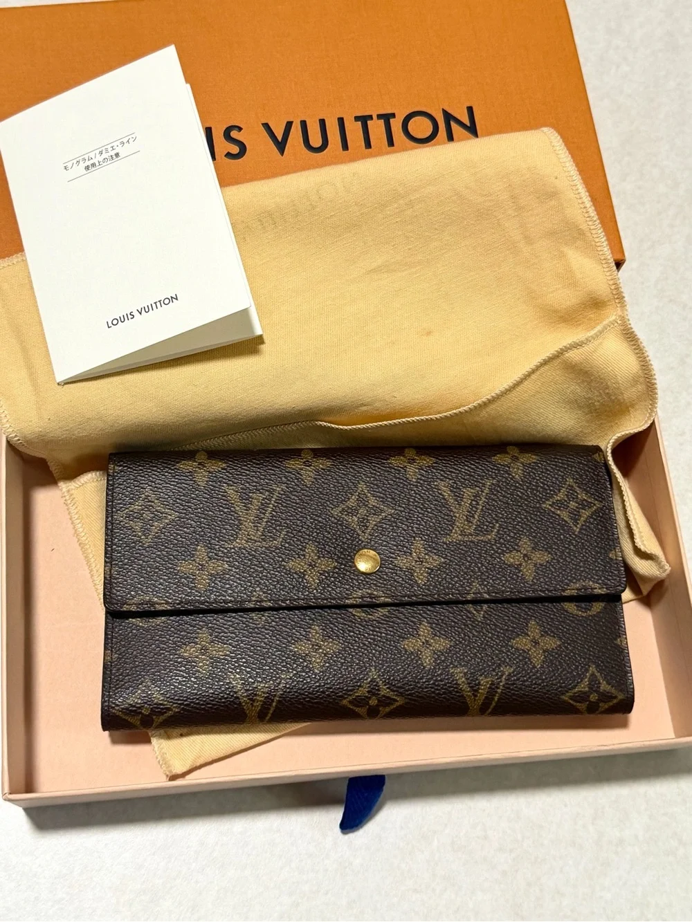 Authentic Louis Vuitton Monogram Long Trifold Wallet – Full Set (Box/Dust Bag) - Picture 3 of 9